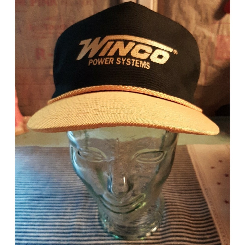 NOS Vintage Winco Power Systems SnapBack Canvas Trucker Hat Cap